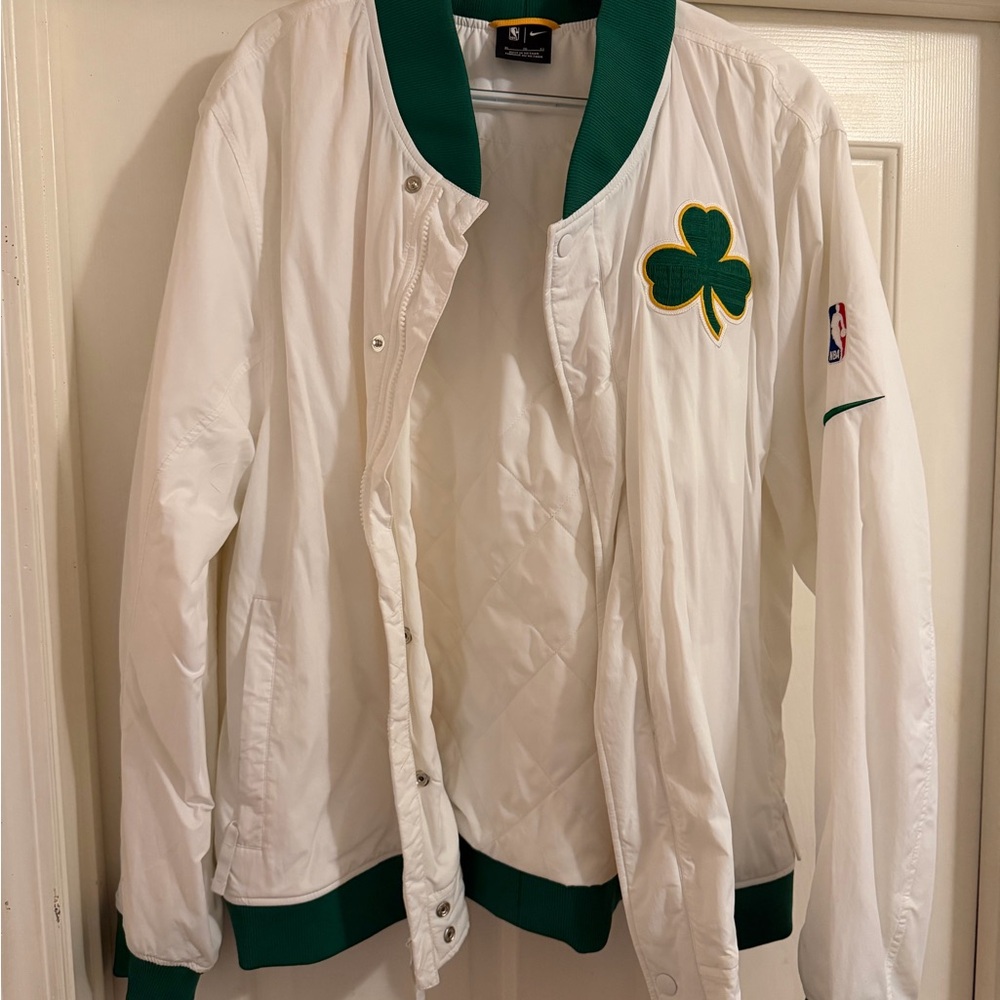 Nike Boston Celtics City Edition Green and White Jacket